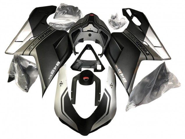 Carena Moto Ducati 848 2007-2014 - Argento Nero Opaco