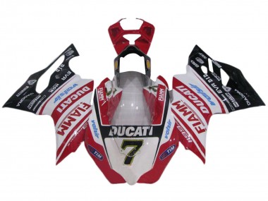 Carena Moto Ducati 1199 2011-2014 - Bianco Rosso Nero Lucido Fiamm Valsir 7