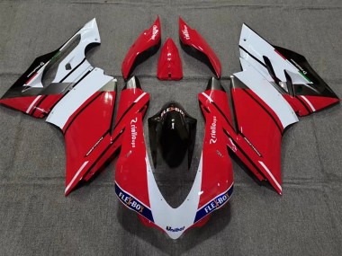 Carena Moto Ducati 959/1299 2015-2020 - Bianco Rosso Nero Lucido Unibat Flex-Box