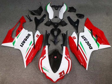 Carena Moto Ducati 959/1299 2015-2020 - Bianco Rosso Verde Nero Lucido 21