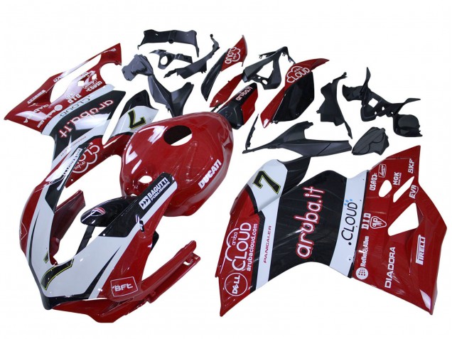 Carena Moto Ducati 959/1299 2015-2020 - Bianco Rosso Nero Aruba 7