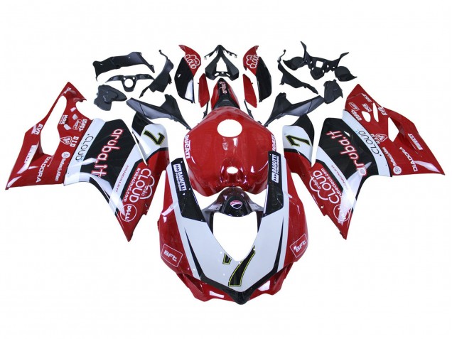 Carena Moto Ducati 959/1299 2015-2020 - Bianco Rosso Nero Aruba 7