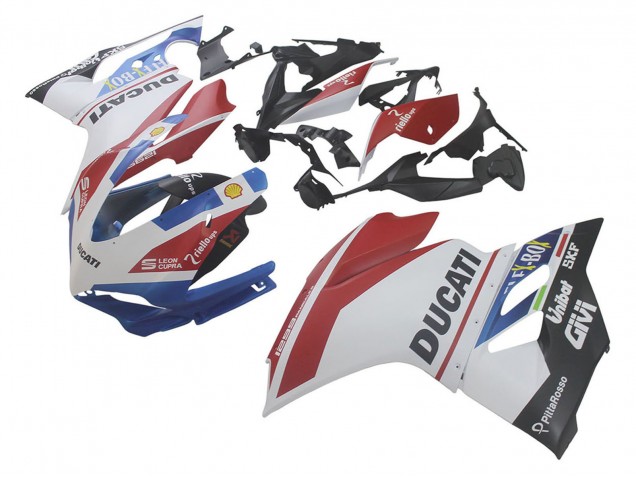 Carena Moto Ducati 1299 2015-2020 - Bianco Rosso Blu Nero Opaco Unibat Flex-Box