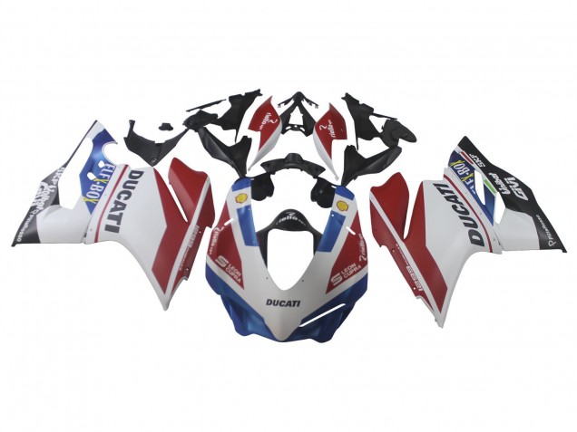 Carena Moto Ducati 1299 2015-2020 - Bianco Rosso Blu Nero Opaco Unibat Flex-Box