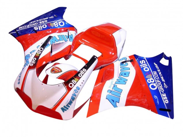 Carena Moto Ducati 748/916/996/998 1993-2005 - Bianco Rosso Blu Air Waves
