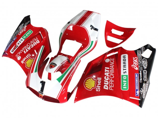 Carena Moto Ducati 748/916/996/998 1993-2005 - Bianco Rosso Giallo Verde Nero Lucido Performance