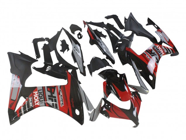 Carena Moto Honda CBR500R 2013-2015 - Rosso Argento Nero Lucido