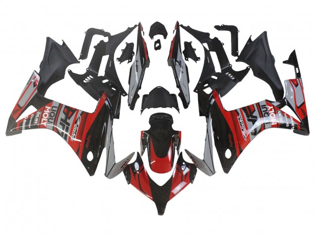 Carena Moto Honda CBR500R 2013-2015 - Rosso Argento Nero Lucido
