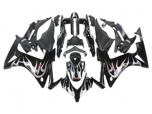 Carena Moto Honda CBR500R 2013-2015 - Nero Lucido Argento Fiamma