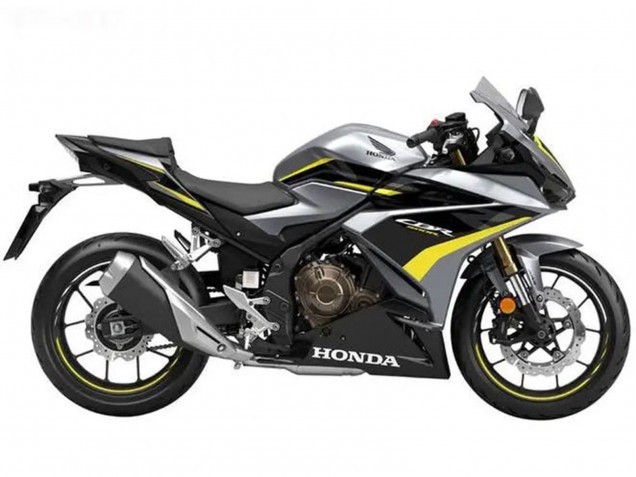 Carena Moto Honda CBR500R 2022-2023 - Argento Giallo Nero Lucido