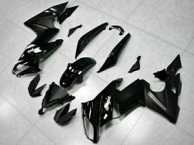 Carena Moto Kawasaki EX650 2009-2011 - Nero Lucido Bianco Decal