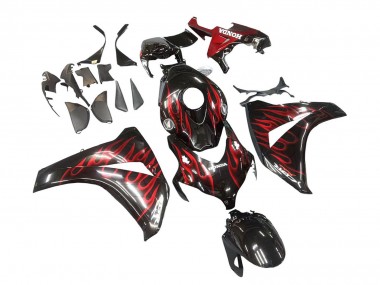 Carena Moto Honda CBR1000RR 2008-2011 - Nero Lucido Rosso Fiamma