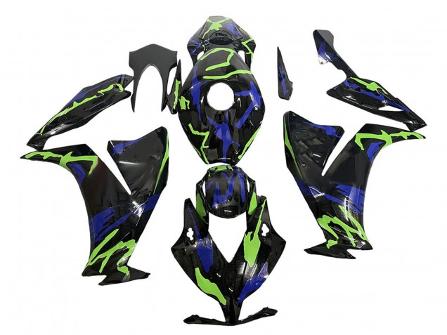 Carena Moto Honda CBR1000RR 2012-2016 - Verde Blu Nero Lucido