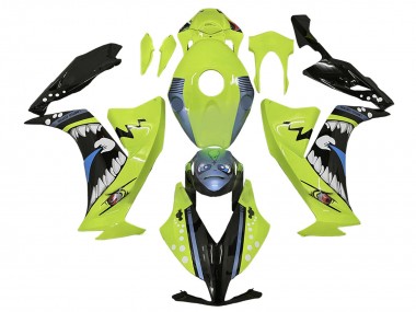Carena Moto Honda CBR1000RR 2012-2016 - Verde Chiaro Blu Nero Lucido Squalo