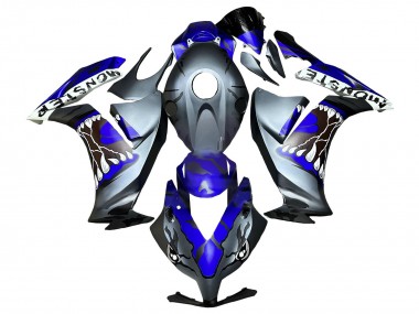Carena Moto Honda CBR1000RR 2012-2016 - Blu Grigio Nero Opaco Squalo