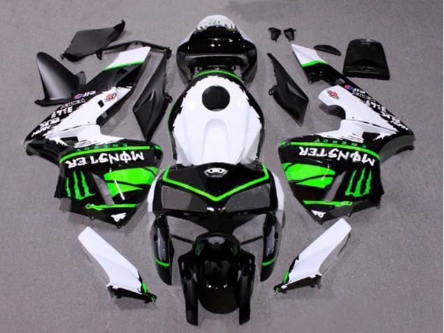 Carena Moto Honda CBR600RR 2005-2006 - Bianco Nero Verde Mostro