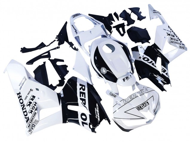 Carena Moto Honda CBR600RR 2013-2023 - Bianco Nero Lucido Repsol