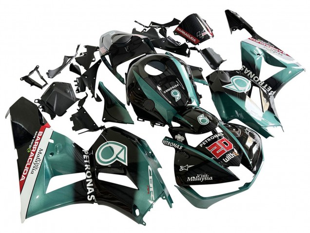 Carena Moto Honda CBR600RR 2013-2023 - Blu Verde Acqua Nero Lucido Petronas 20