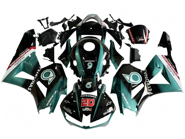 Carena Moto Honda CBR600RR 2013-2023 - Blu Verde Acqua Nero Lucido Petronas 20