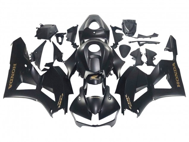 Carena Moto Honda CBR600RR 2013-2023 - Nero Opaco Oro Decals
