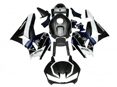 Carena Moto Honda CBR600RR 2013-2023 - Nero Fibra di Carbonio Bianco Blu Red Bull