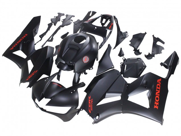Carena Moto Honda CBR600RR 2013-2023 - Nero Opaco Rosso Decals