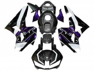 Carena Moto Honda CBR600RR 2013-2023 - Nero Fibra di Carbonio Bianco Viola Red Bull