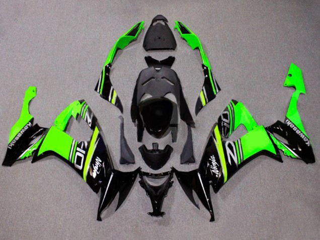 Carena Moto Kawasaki ZX10R 2008-2010 - Verde Bianco Nero Lucido