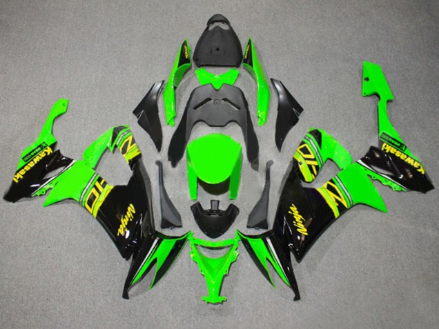 Carena Moto Kawasaki ZX10R 2008-2010 - Verde Nero Lucido Giallo
