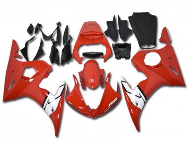 Carena Moto Yamaha YZF R6 2003-2004 - Rosso Bianco