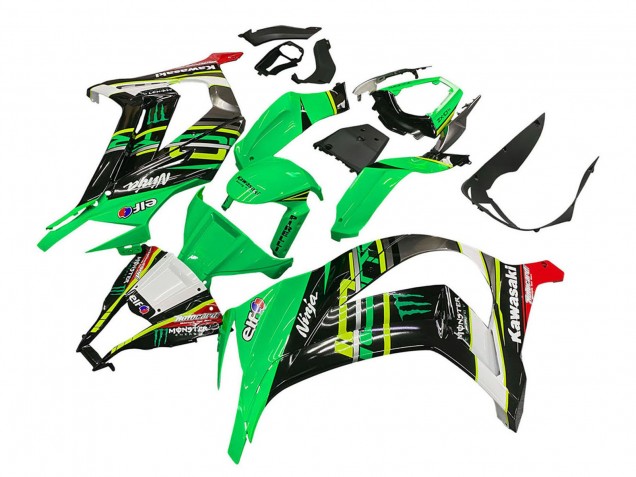 Carena Moto Kawasaki ZX10R 2011-2015 - Verde Giallo Nero Bianco Elf Mostro