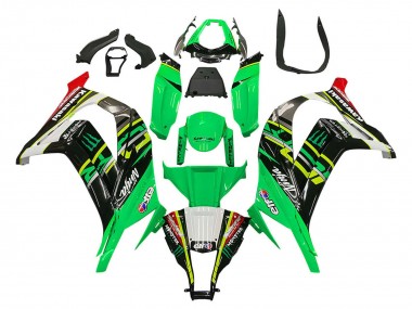 Carena Moto Kawasaki ZX10R 2011-2015 - Verde Giallo Nero Bianco Elf Mostro