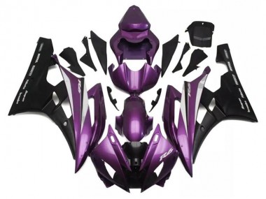 Carena Moto Yamaha YZF R6 2006-2007 - Viola Nero Opaco Santander