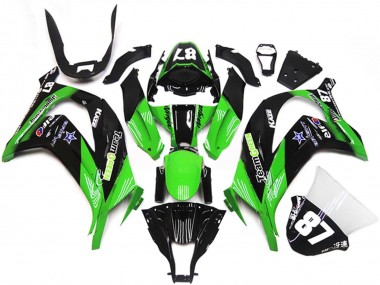 Carena Moto Kawasaki ZX10R 2011-2015 - Verde Nero Lucido Blu Stella Team Verde 87