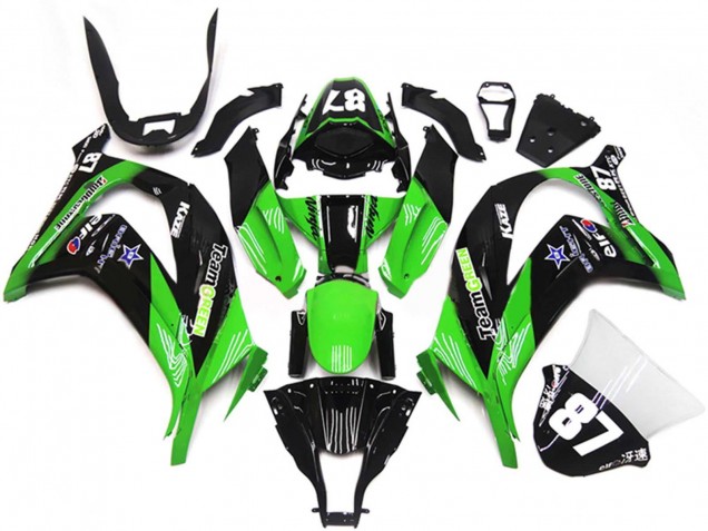 Carena Moto Kawasaki ZX10R 2011-2015 - Verde Nero Lucido Blu Stella Team Verde 87
