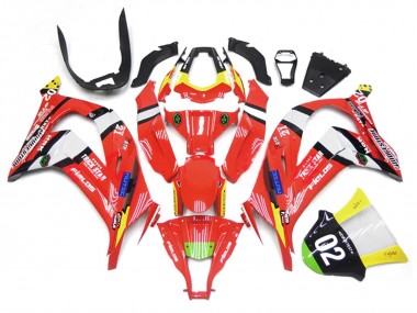 Carena Moto Kawasaki ZX10R 2011-2015 - Rosso Giallo Bianco Nero Verde Blu Trick Star 02