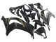 Carena Moto Kawasaki ZX10R 2011-2015 - Nero Opaco Oro Nevicare Elf