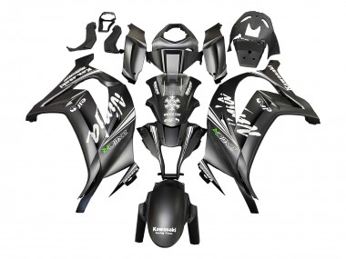 Carena Moto Kawasaki ZX10R 2011-2015 - Nero Opaco Verde Elf