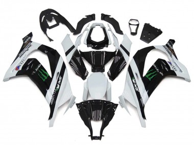 Carena Moto Kawasaki ZX10R 2011-2015 - Bianco Nero Lucido Verde Mostro