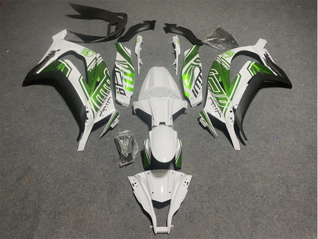 Carena Moto Kawasaki ZX10R 2011-2015 - Bianco Verde Nero Opaco