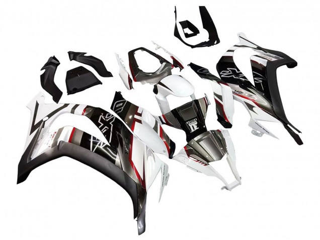 Carena Moto Kawasaki ZX10R 2011-2015 - Bianco Nero Lucido Nero Opaco Rosso