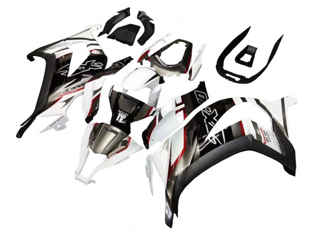 Carena Moto Kawasaki ZX10R 2011-2015 - Bianco Nero Lucido Nero Opaco Rosso