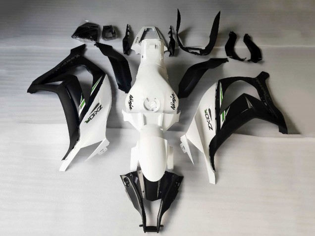 Carena Moto Kawasaki ZX10R 2011-2015 - Bianco Nero Opaco Verde Decals