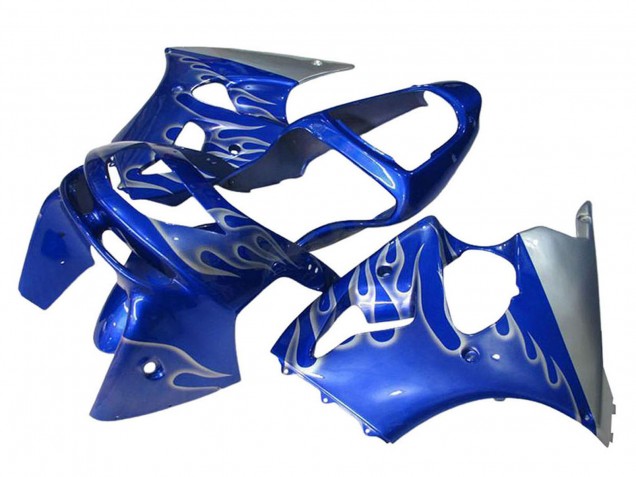 Carena Moto Kawasaki ZX6R 1998-1999 - Blu Argento Fiamma