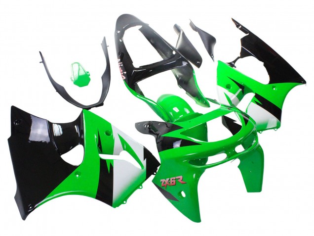 Carena Moto Kawasaki ZX6R 1998-1999 - Verde Bianco Nero Lucido