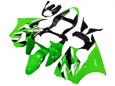 Carena Moto Kawasaki ZX6R 2000-2002 - Verde Bianco Nero