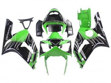 Carena Moto Kawasaki ZX6R 2003-2004 - Verde Bianco Nero
