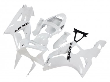 Carena Moto Kawasaki ZX6R 2003-2004 - Bianco Nero Decals