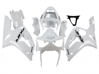 Carena Moto Kawasaki ZX6R 2003-2004 - Bianco Nero Decals