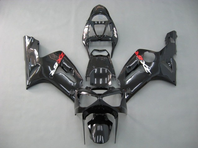 Carena Moto Kawasaki ZX6R 2003-2004 - Nero Lucido